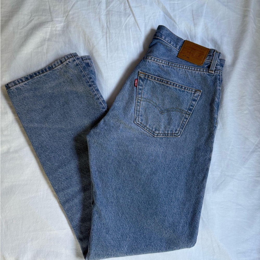 Levi’s 501 Women’s Straight Leg Mid Rise Pink/Purple Toned Jeans